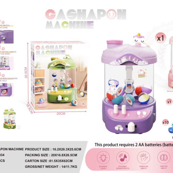 New Large Claw Machine Toy for Kids, Mini Birthday Gift for Girls, Children's Day Present, Plastic