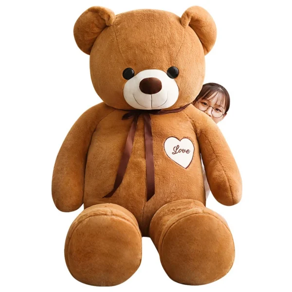 Large Teddy Bear Plush Toy Stuffed Bear with Ribbon for Girlfriend Gift 120cm